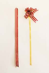 Ribbons Cords Strings: Metallic Stripe Pull Bow (unit 1)