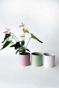 Ribbed Ceramic Cover Pot (unit 9)