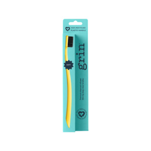 Grin 100% Recycled Toothbrush 1pk Soft Lemon
