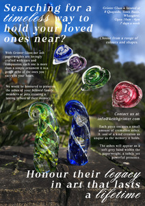 Memorial Glass: Grinter Glass Memorial Koru, Memorial Glass