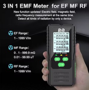 Electrical Testing Tools: EMF Household Tester - 3 in 1 - Voltage, Magnetic force & Radio Frequencies