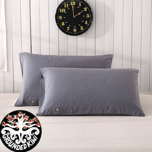 Nighttime Earthing Grounding Mat Nz: Silver-Infused Cotton Pillow Cover for Earthing - Queen/ Grey