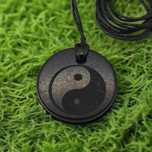 Shungite Healing And Protection Shungite Nz: Shungite Crystal Pendant - Ying/Yang Symbol - Life in Balance