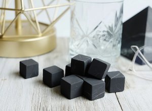 Safe Water: Shungite Water Purification Stones / Whiskey Stones Set of 9