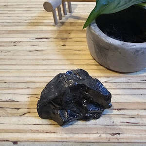 Shungite Crystal: Rare One-Piece Nugget - Mount Elbrus (Caucasus Mountains)