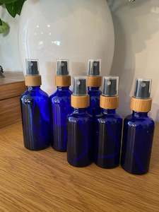 Essential Oil Accessories: Blue Bamboo Mist Bottles 3 Pack