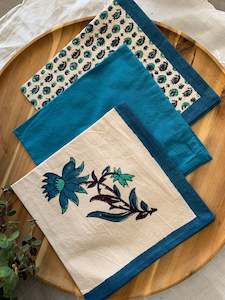 Cloths Teatowels Food Savers: 100% Hand Loomed Cotton Napkin Set (6)