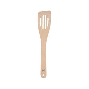Kitchen Laundry: Slotted Wooden Beech Spatula 30cm