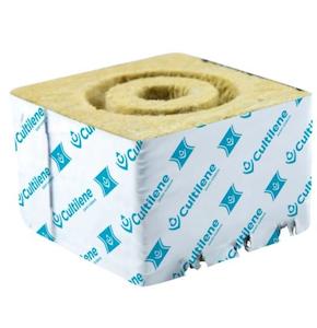 Cultilene: Cultilene - Stonewool Cube 100mm X 100mm X 75mm w/hole