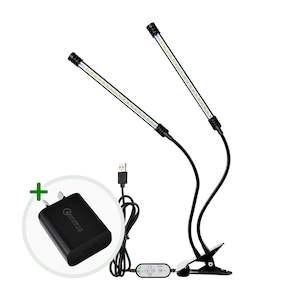 USB Clip-On LED Grow Light + Adaptor Combo