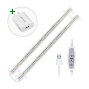 USB Double Strip LED Grow Light + Adaptor Combo