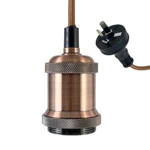 Plug-In Pendant Cord E27 60W - Copper