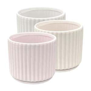 Cover Pots: Lotus Ceramic Cover Pot - 9.5cm