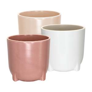 Cover Pots: Amber Ceramic Cover Pot - 13cm