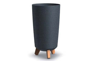 Gracia Tubus Slim Eco Wood Pot - Dark Grey 14.5L