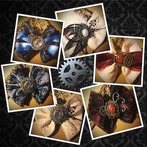 Hair Bows Vintage Lolita And Scare Bows: Steampunk Hair Bows