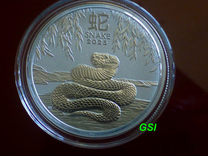 1/2 Oz Silver Coins - 2025 Lunar Snake - Perth Mint 2