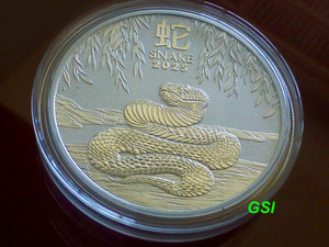 1 Oz Silver Coins - 2025 Lunar Snake - Perth Mint 2