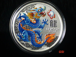Products: 1 Oz Silver Coins - 2024 Blue Dragon Perth Mint 2