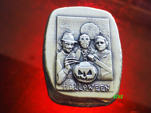 Products: Collectibles - 50 grams Halloween hand made silver slab 2