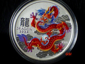 Products: 1 Oz Silver Coins - 2024 Red Dragon Perth Mint 2