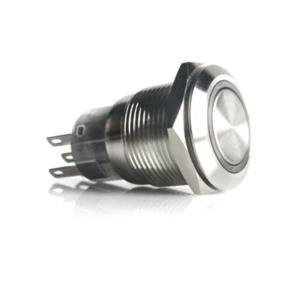 Lights Switch: Ring Illuminated LED Switch 19mm Amber