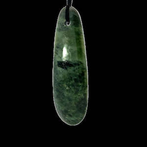 Gemstones Necklaces: Roimata Local Carved Pounamu Pendant