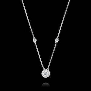 Passion8 Diamond necklace in 9ct white gold TDW=0.40ct