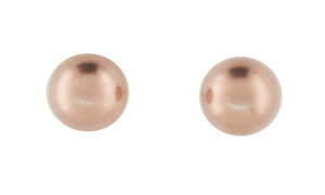 9ct Rose Gold 6mm Round Ball Studs