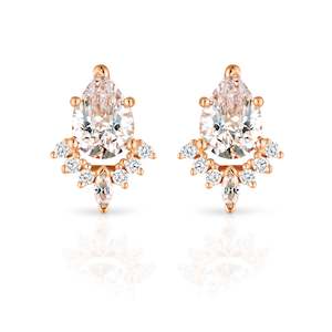 Pear Shaped CZ Studs