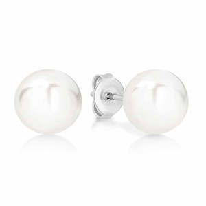 Sterling Silver Shell Based Pearl Studs