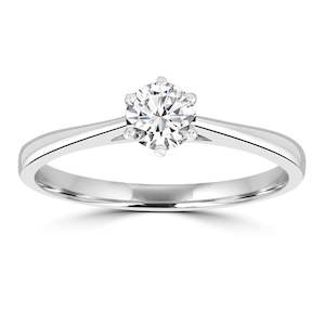 Engagement Rings: Half Carat Lab Grown Diamond Solitaire