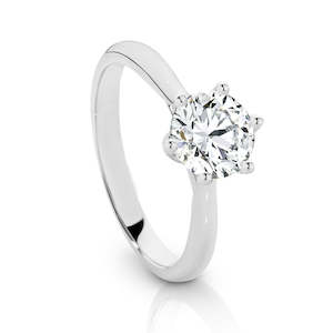 Engagement Rings: 1.01ct Diamond Solitaire in 18ct White Gold