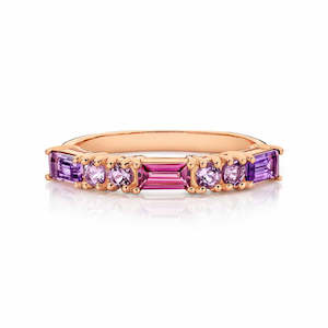Gemstone Rings: 9ct Rose Gold Amethyst, Rhodolite and Pink Amethys