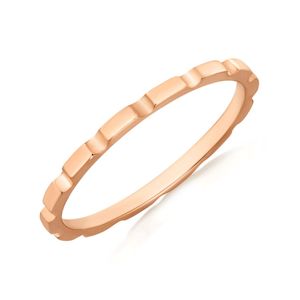 Rose Gold Rings: 9ct Rose Gold Bar Style Stacker Ring