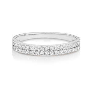 Double Row Diamond Set Band