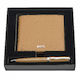Hugo Boss Camel Ballpoint Pen & Leather Wallet Gift Set