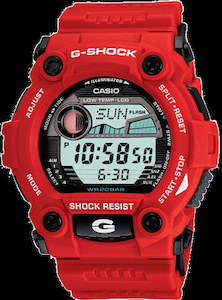 G Shock: G-Shock G7900 Tide & Moon Data Display in Red