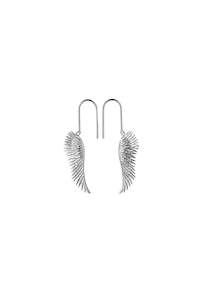 Karen Walker: Karen Walker Mini Cupid's Wings Earrings in Silver