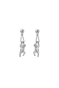 Karen Walker: Karen Walker Orangutan Earrings in Silver