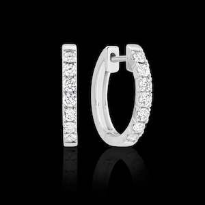 Passion8 Diamond set 18ct White Gold Huggies TDW=0.54ct