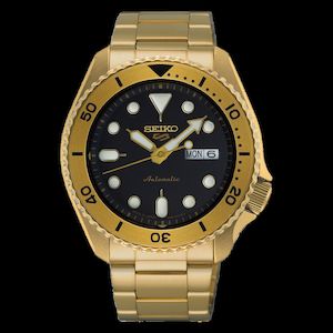 SRPK18J-8 Seiko 5 Gold Tone Sports Watch