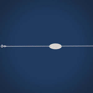 Sterling Silver Oval ID Bracelet