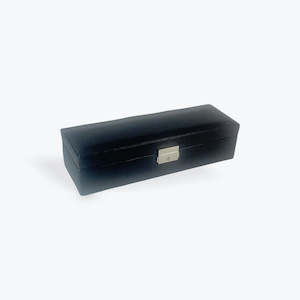 Giftware: Black Pu Mens Watch/Cufflink and Tie Bar Jewel Box