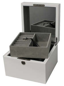 White Wooden Jewellery Box