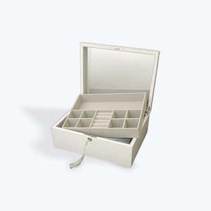 White Large Wooden Jewellery Box