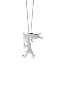 Karen Walker Marching Girl Necklace Silver