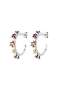 Karen Walker Baroque Earrings Silver