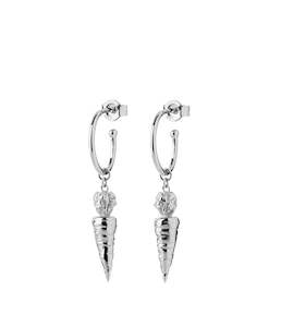 Karen Walker: Karen Walker Sterling Silver Carrot Earrings