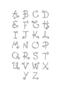 Karen Walker Single Initial Stud Silver